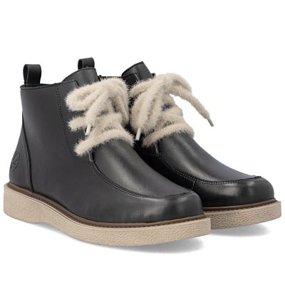 4. Women's leather ankle boots, black Rieker 71100-00