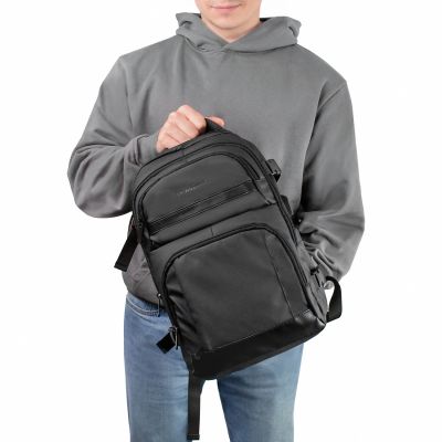 13. Wozinsky WPW-20L Travel Backpack with Laptop Pocket 40x20x25 cm for the Luggage Hold - Black