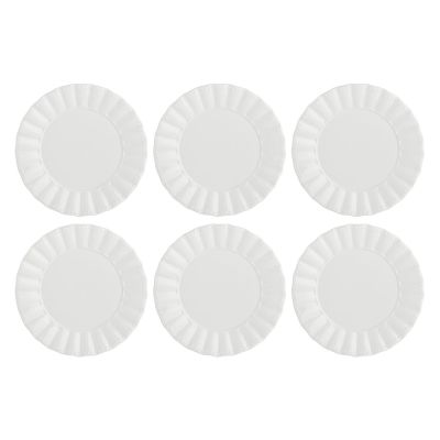 Set of 6 Ducale Salad Plates - White, 20 cm