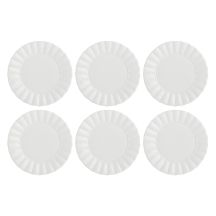 Set of 6 Ducale Salad Plates - White, 20 cm