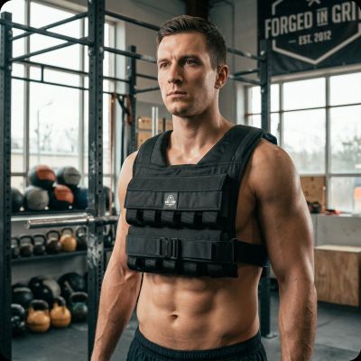 12. 20kg Weighted Training Vest with Pulleys W20B | DBX Bushido