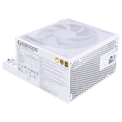 8. Lian Li EDGE GOLD 1000 80 PLUS Gold Netzteil power supply, PCIe 5.1, ATX 3.1 - 1.000 Watt, weiß, incl. USB-Hub