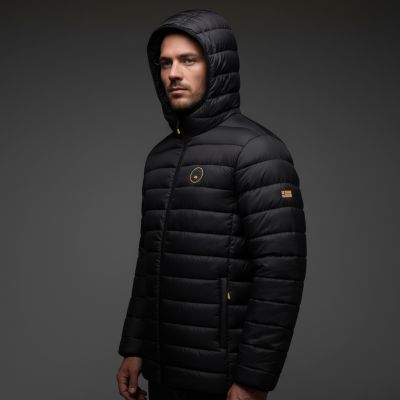 5. Geographical Norway men's jacket AMIGOMAP LONG HOOD DB BLACK MEN 233 BLACK (WZ5085H/GN-NOIR)