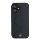 9. Mercedes Plain Smooth Leather MagSafe iPhone 16 Case - Black
