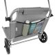 5. FOLDABLE BEACH CHAIR WITH CANOPY ON WHEELS 116x62x62-90CM GRAY