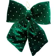 GREEN DECORATIVE BOW 20x23 CM MICA