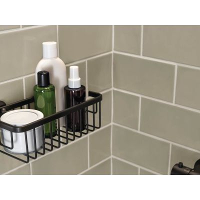 4. TESA MOON BLACK Aluminum Wall-mounted Shower Basket