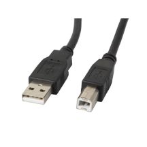 Lanberg CA-USBA-11CC-0050-BK cable (USB 2.0 type AM - USB 2.0 type BM; 5m; black)