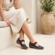 26. Rieker W RKR139 navy blue leather shoes