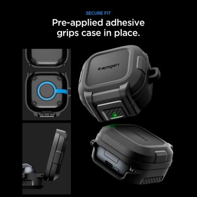 9. Spigen Lock Fit Case for Samsung Galaxy Buds 4 / 4 Pro - Matte Black