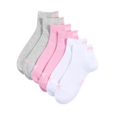 Puma Quarter Plain Socks 3-pack pink, white, gray 938589 11