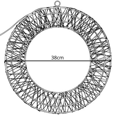 5. Decorative Christmas LED Wreath, Tire Design, 480 LEDs, 38 cm, Black