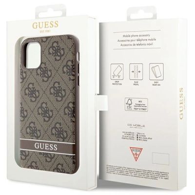 8. Guess GUHCN61P4SNW iPhone 11 / Xr brown/brown hardcase 4G Stripe