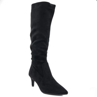 6. Sergio Leone KZ-28 Black Suede Insulated Low Heel Boots
