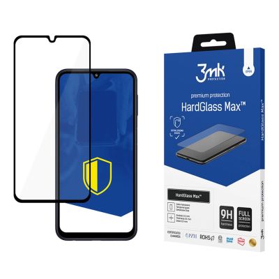 Reinforced Full Coverage Tempered Glass 3mk HardGlass Max Black for Samsung Galaxy M34 5G