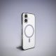 8. Puro Lite Mag TPU+PC Case Compatible with MagSafe for iPhone 17 - Transparent with Pink Ring