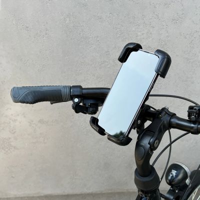 14. Wozinsky strong phone holder for bicycle, motorcycle, scooter handlebars, black (WBHBK6)