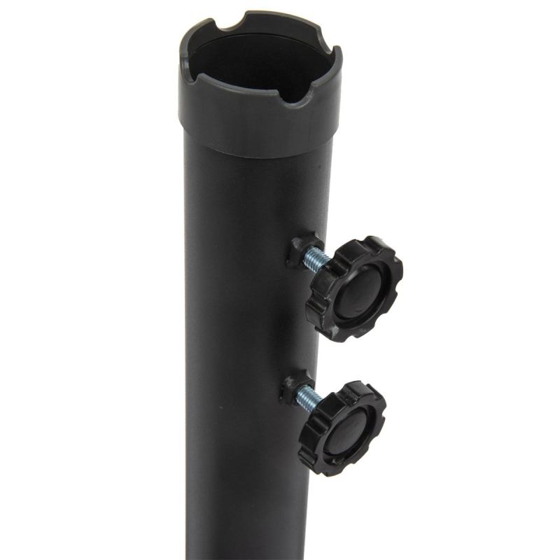 23. 300CM FOLDING GARDEN UMBRELLA ON A BOOM, ANTHRACITE GREY