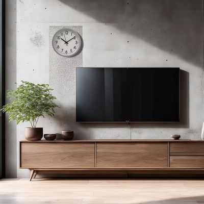 4. PP WALL CLOCK 20CM SILVER