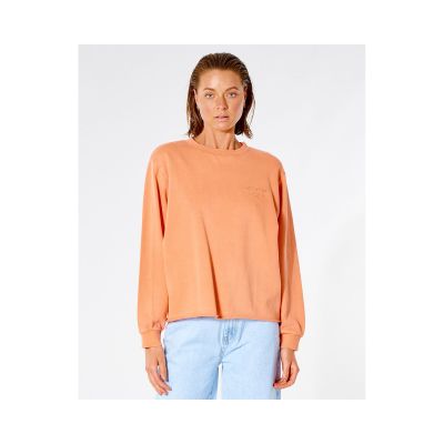 RIP CURL Icons Of Surf Crew sweatshirt - coral
