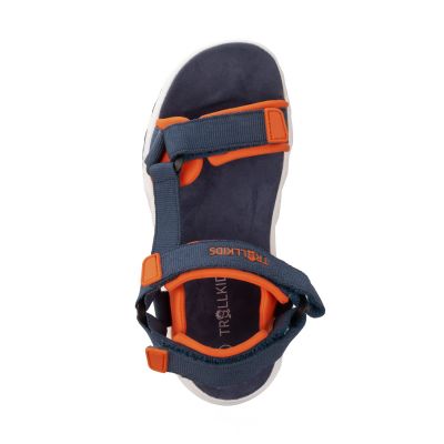 7. Trollkids Kids Lysefjord Sandal mystic blue/orange (666-142)