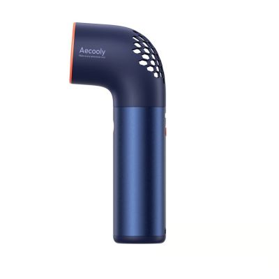 3. Aecooly Aero Ultra High Speed Handheld Fan, Blue and Orange
