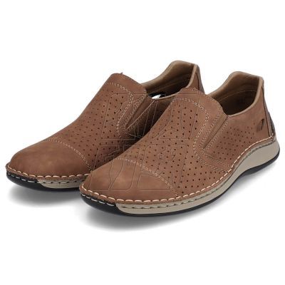 3. Leather openwork shoes Rieker M RKR198A brown