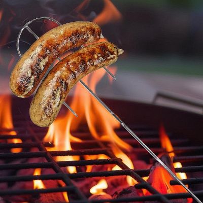 8. 100CM CAMPING FORK WITH WOODEN HANDLE