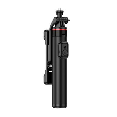 12. Selfie stick WC12YDS 1.3m aluminum alloy telescopic tripod with dual lamp and phone holder - black