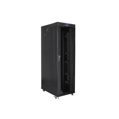 5. LANBERG FLOOR RACK CABINET 19" 42U 800X1200 GLASS DOOR LCD BLACK FF01-8242-12BL (FLAT PACK)