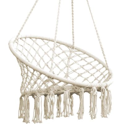 13. OPENWORK HAMMOCK HANGING CHAIR STORK'S NEST 80x60CM ECRU