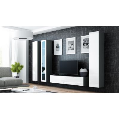 7. VIGO full display cabinet '180' 180/40/30 gray/white