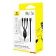 7. Baseus Flash Series 3 3in1 cable 100W USB-C - USB-C+USB-C+ Lightning 1.5m + 3 x 0.25 m - black