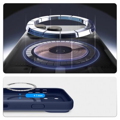 14. Spigen Ultra Hybrid MagSafe Case for iPhone 18 Pro / 17 Pro - Dark Blue