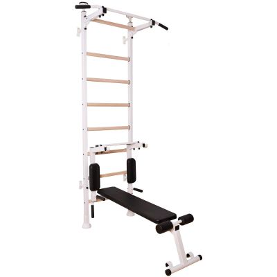 81. GYMNASTIC LADDER, HAND BAR, BENCH, CHILDREN'S ACCESSORIES, WHITE MAT BENCHK 414