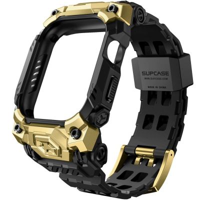 2. Supcase Unicorn Beetle Ore Case for Apple Watch 10/11 (46 mm) - Black and Gold