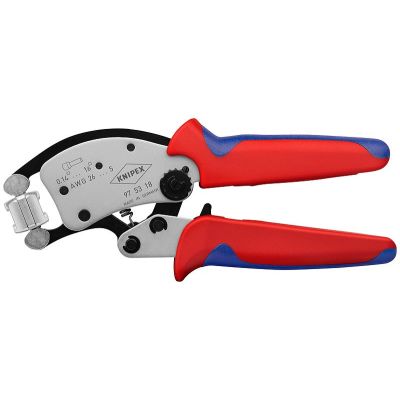 Knipex Twistor16 Crimping Tool Black, Blue, Red, Silver