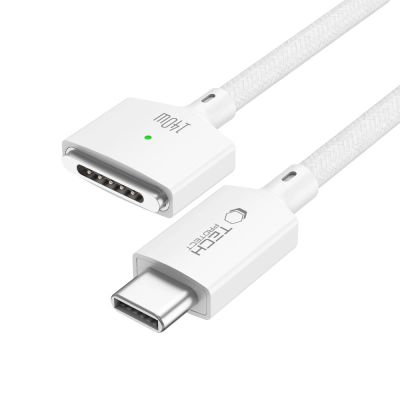 10. Tech-Protect MMC01 Ultraboost USB-C / USB-C MagSafe 3 140W 200cm Cable for MacBook - White