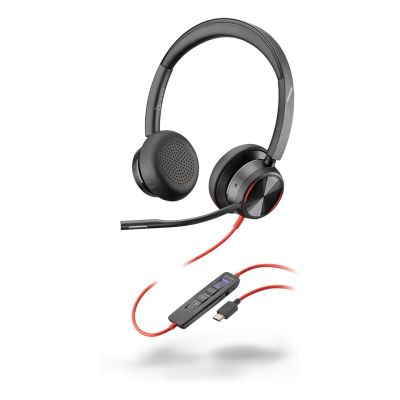 10. POLY Blackwire 8225 Stereo 8X225AA USB-C Headset with Microsoft Teams Certification + USB-C/A Adapter