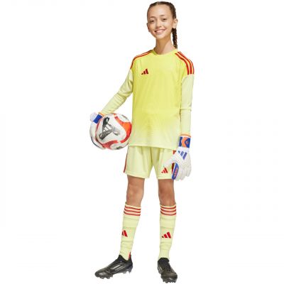 6. adidas Tiro 24 kids' shorts yellow and red JC6206