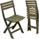 9. 4-Piece Set of Foldable Green Plastic Catering Chairs KOMODO
