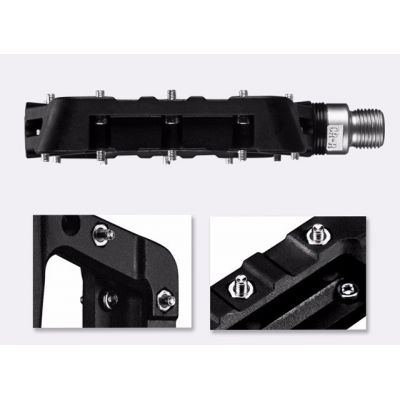 9. Rockbros 2017-12CBK Nylon Bicycle Pedal Set - Black