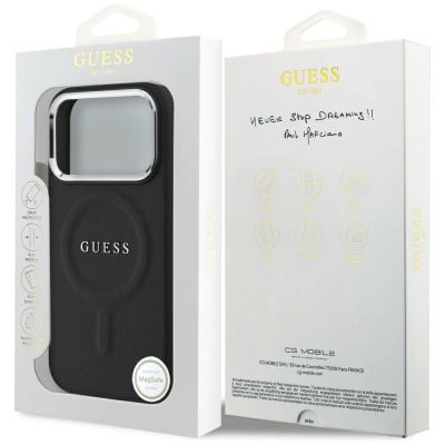 8. Guess Classic Logo MagSafe Case for iPhone 17 Pro - Black