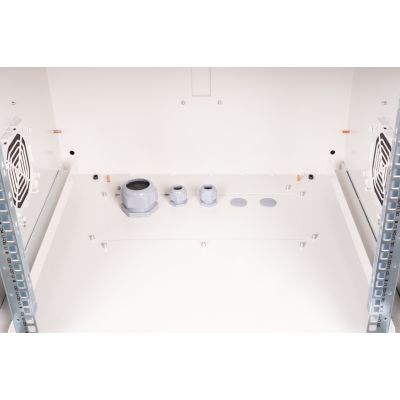 14. Digitus 19" 9U 600x600 wall-mounted network cabinet, solid door, gray, undivided, assembled, IP55, 100kg