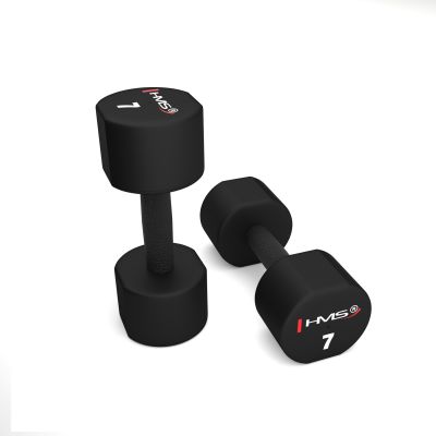 6. HPT07 2 x 7 KG POLYURETHANE TPU HMS Dumbbells
