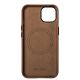 8. iCarer Oil Wax Premium Leather Case iPhone 14 Plus Magnetic Leather Case with MagSafe Brown (WMI14220703-RB)