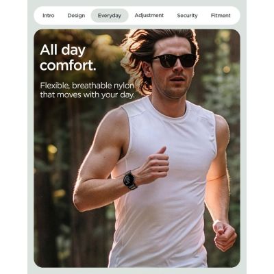 8. Spigen Athlex Air Band for Google Pixel Watch 41 mm – Black-Orange