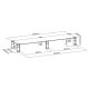 Maclean dual monitor stand, max. 20kg, tempered glass, (1029x285x127mm), MC-936