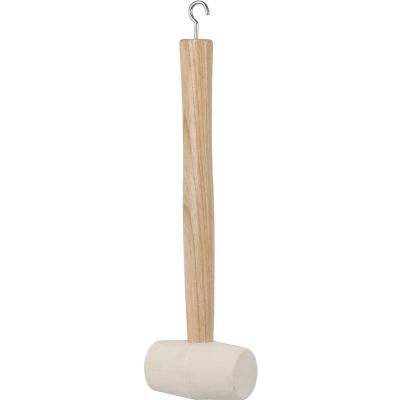 3. RUBBER CAMPING HAMMER WITH WOODEN HANDLE
