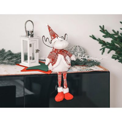 9. DECORATIVE CHRISTMAS REINDEER WHITE 35+20CM